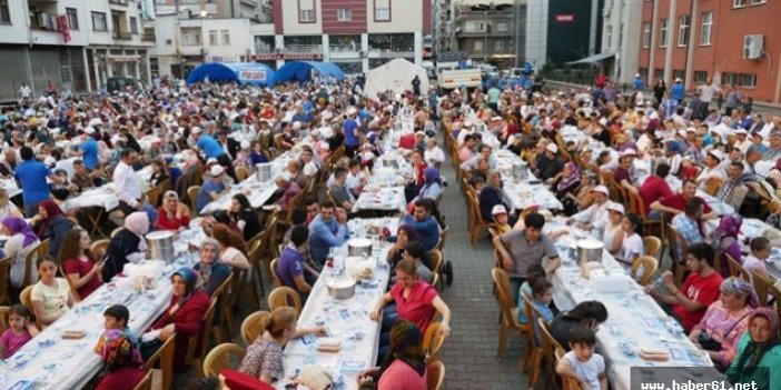 Trabzon'da iftar sofrası Beşikdüzü'nde kuruldu