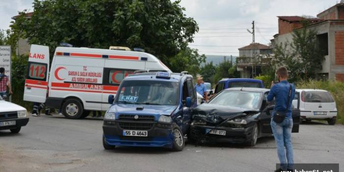 Samsun''un Bafra ilçesindeki kaza ucuz atlatıldı. 24 Mayıs 2016