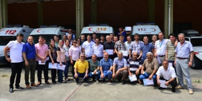 Trabzon'da sağlık çalışanlarına yangın eğitimi
