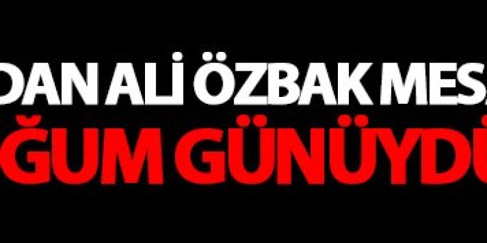 Trabzonspor'dan Ali Özbak mesajı!