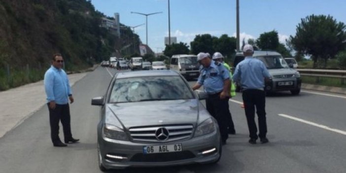 Trabzon'da trafik polisinden ilginç uygulama