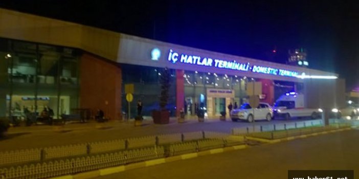 Trabzon Havalimanı’nda korku dolu anlar