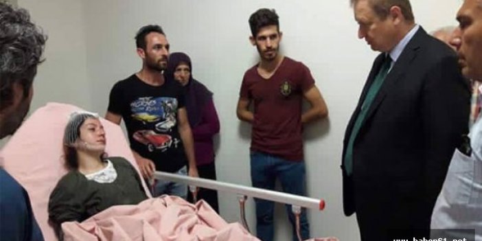 Trabzon Maçka'da yaralanan kişilere Vali'den ziyaret