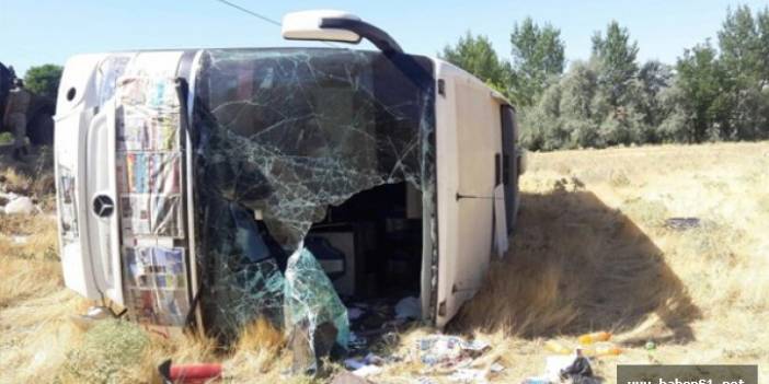 Elazığ’da Yolcu otobüsü devrildi: 15 yaralı