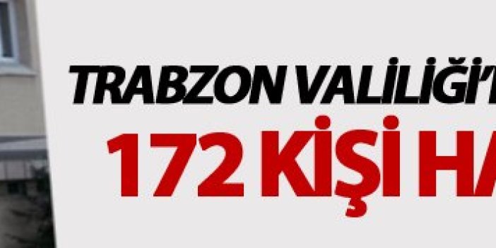 Trabzon Valiliği'nden önemli uyarı: 172 kişi hakkında...