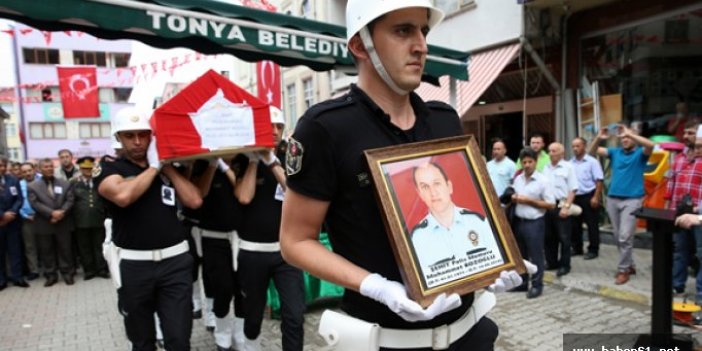 Kazada şehit olan polis memuru Trabzon'da toprağa verildi