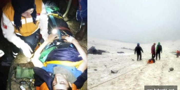 Kaçkar'da düşen dağçı 33 saat sonra kurtarıldı