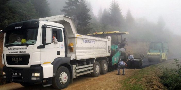 Trabzon'da yayla yolu asfaltlandı