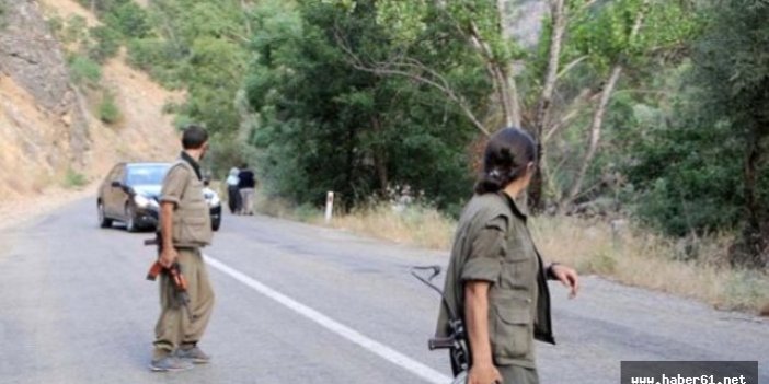 Yol kesen PKK'lılar polis aracına ateş açtı!