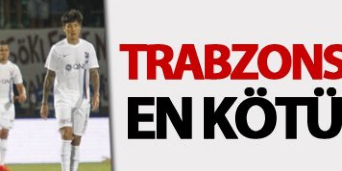 Trabzonspor tarihinin en kötü başlangıcı