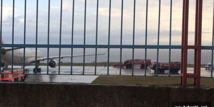 Trabzon Havalimanı'nda hareketli anlar