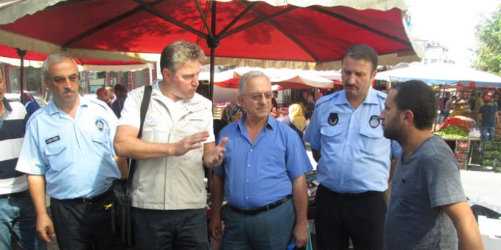 Trabzon'da pazar esnafına uyarı