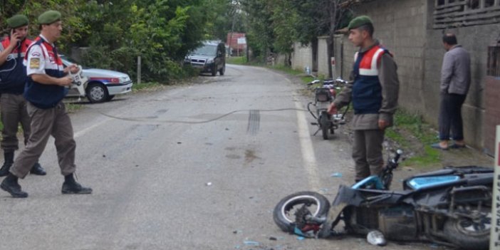 Samsun'da kamyonet bisikletliye çarptı