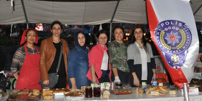Trabzon'da Polis hanımları hayır kermesi açtı