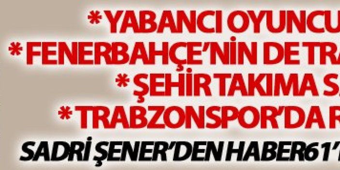 Sadri Şener: "Trabzonspor'da ruh eksikliği var"