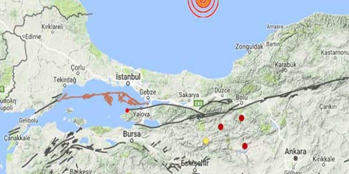 Karadeniz açıklarında korkutan deprem!