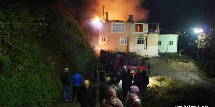 Trabzon'da ev yangını