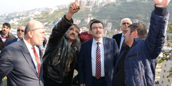 Trabzon'da kaya düşen mahallede önlem alınıyor