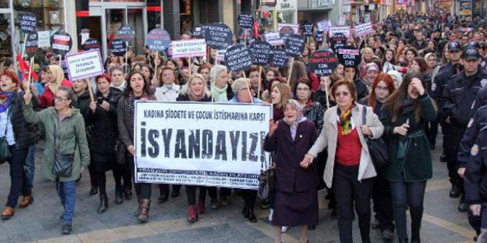 Trabzon'da kadınlardan tepki
