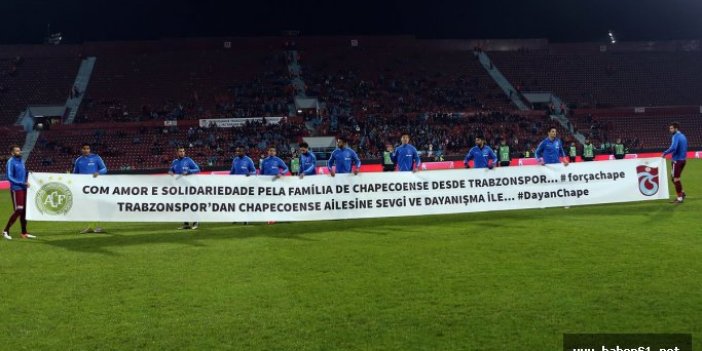 Trabzonspor'dan Chapecoense pankartı