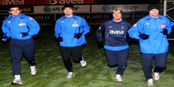 Trabzonspor çift idman yaptı