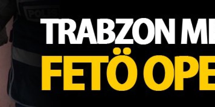 Trabzon merkezli 8 ilde FETÖ operasyonu