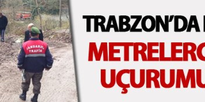 Trabzon'da faciadan dönüldü: Kamyon metrelerce yüksekte...
