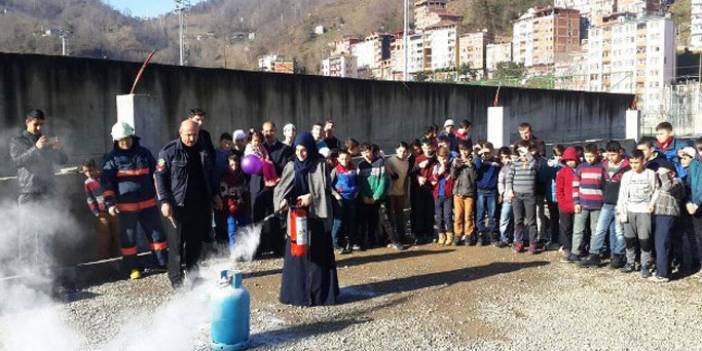 Trabzon'da yangın eğitimleri arttı. 17 Ocak 2017