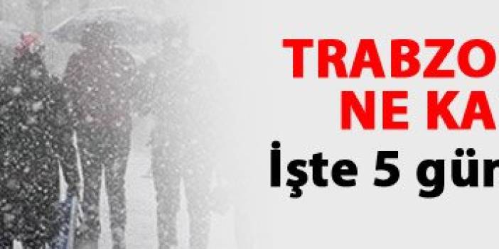 Trabzon'da kar devam edecek mi? Trabzon hava durumu. 30 Ocak 2017