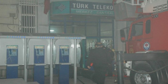 Trabzon Telekomda yangın