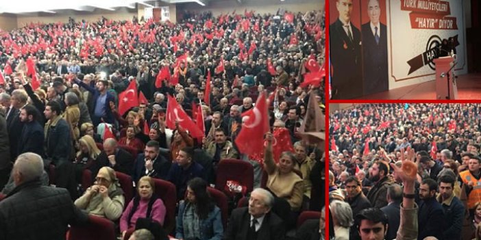 MHP'li muhaliflerin Hayır platformu salona sığmadı!