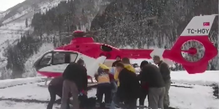 Ambulans helikopter Trabzon'dan Artvin'deki hasta için havalandı!