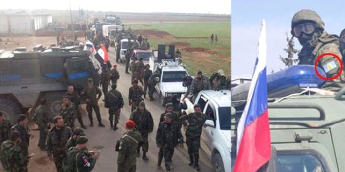 Rus askerleri PKK bağlantılı 'Askeri Konsey'in armasını taktı