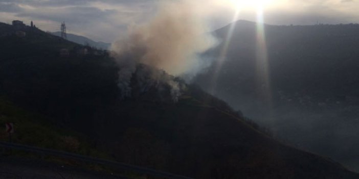Trabzon Yıldızlı'da yangın paniği