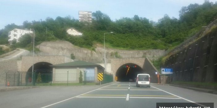 Trabzon Araklı tüneli yarın kapalı!