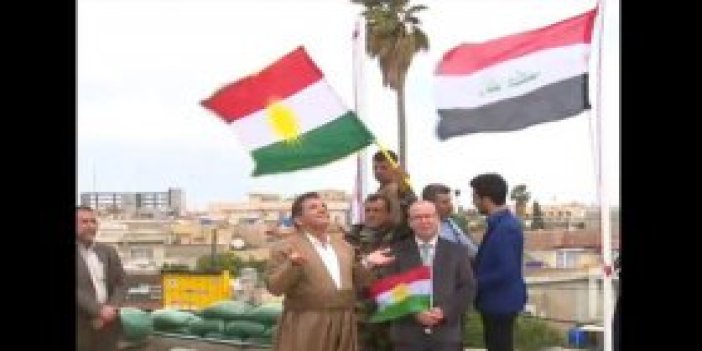 Türkiye'den Kerkük'te Kürt bayrağı asılmasına sert tepki