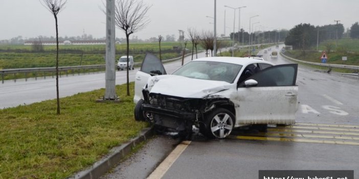 Samsun'da yağmur kazaya yol açtı: 3 yaralı