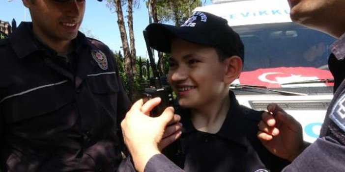 Rize'de engelli çocukların polislik sevinci