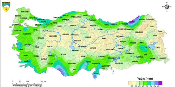 En fazla yağışı Trabzon ve Rize aldı