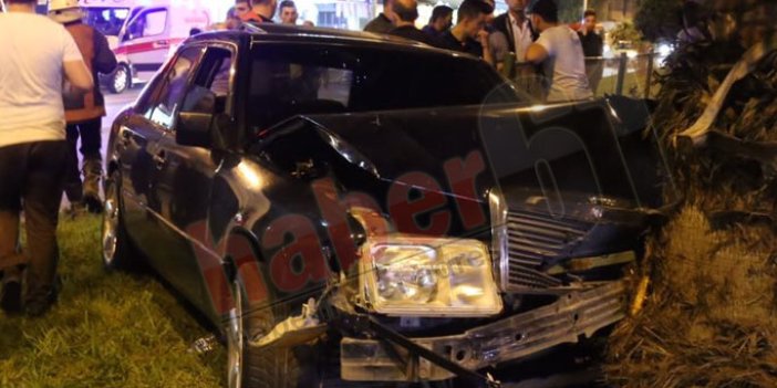 Trabzon'da kaza; Tır otomobile çarptı