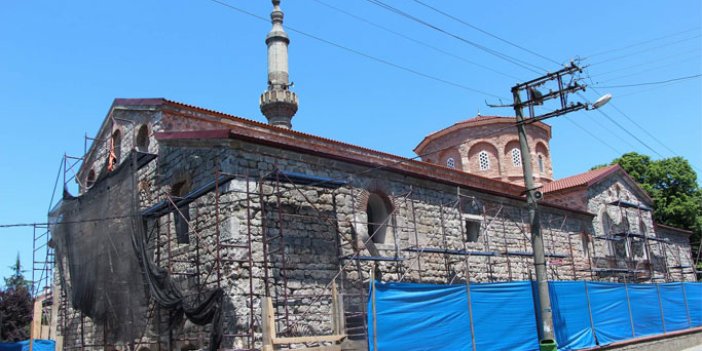 Trabzon'da Ortahisar Fatih Camisi'nin onarımı sürüyor