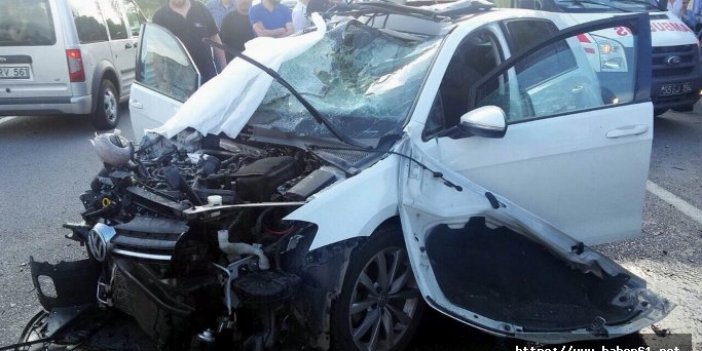 Trabzon Plakalı araç Ordu'da kazaya karıştı