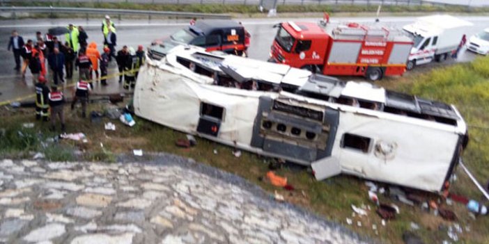 Giresun'dan Ankara'ya giden otobüs köprüden uçtu: 48 yaralı