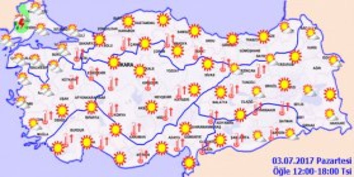 Trabzon'da hava nasıl olacak? 03.07.2017