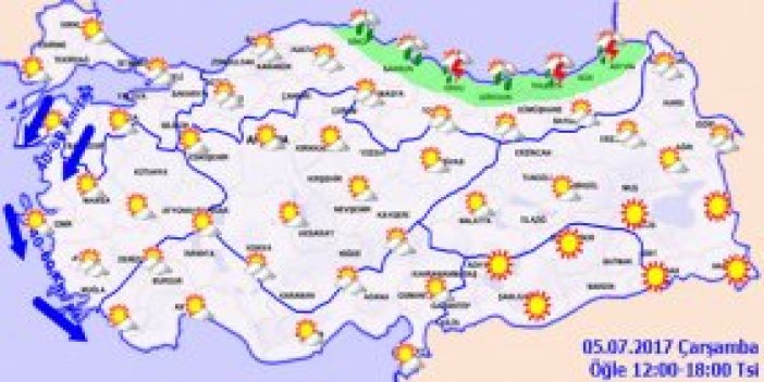 Trabzon'da hava nasıl olacak? 05.07.2017