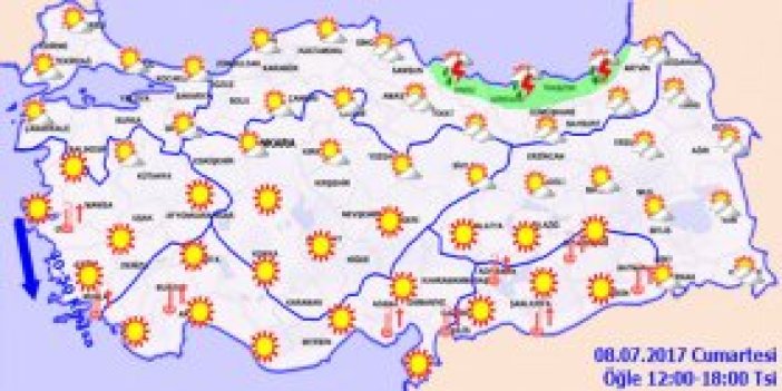 Trabzon'da hava nasıl olacak? 08.07.2017