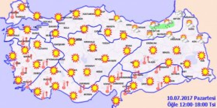 Trabzon'da hava nasıl olacak? 10.07.2017