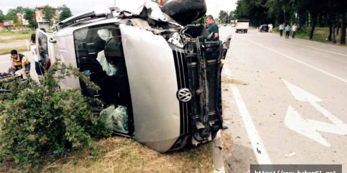 Samsun'un Terme'de trafik kazası: 6 yaralı. 16 Temmuz 2017