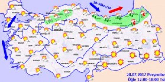 Trabzon'da hava nasıl olacak? 20.07.2017