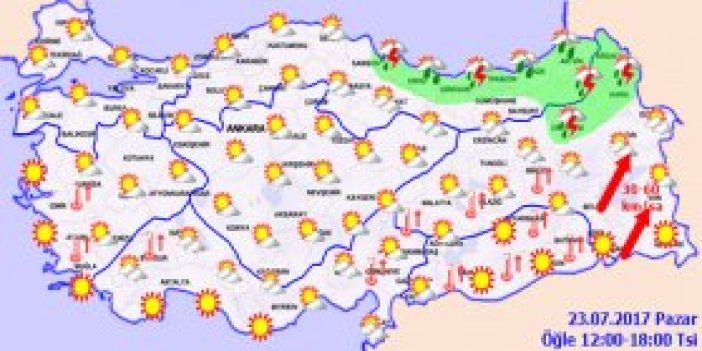 Trabzon'da hava nasıl olacak? 23.07.201